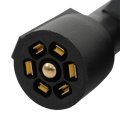 7-way 7-pin Trailer Extension Cord-8ft 7 Blade Plug Double Prongs Connector