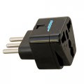 Hqrp Kit 3pcs Black Grounded Universal Travel Plug Adapters From Usa Japan Europe Russian Great Britain Socket To Italy Plus
