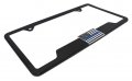 3d Modern Police Flag Black Metal Open License Plate Frame