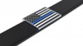 3d Modern Police Flag Black Metal Open License Plate Frame