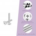 Uxcell M3x20mm Flat Round Head Phillips Screws 20pcs 304 Stainless Steel Drive Machine Full Thread Bright Finish Furniture
