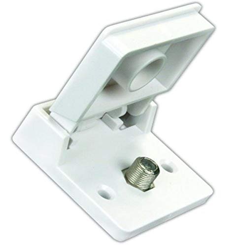 Jr Products 47755 Exterior Tv Jack Polar White