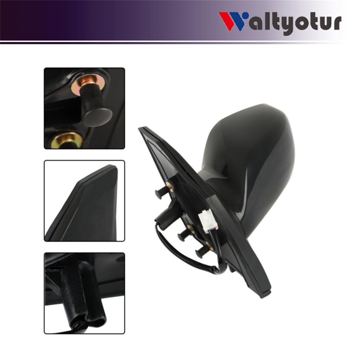 Left Rearview Mirror Power Paintable For Corolla 2003 2004 2005 2006 2007 2008 Replacement To1320178 Black Driver Side Door