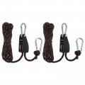 Uxcell 2pcs 1 4 6mm Adjustable Ratchet Rope Hanger With Metal Gears 7 9ft 2 4meter Strap Ratcheting Pulley System Bungee Cord
