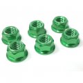 Autobahn88 Motorcycle Sprocket Nut Dress-up Kit Compatible With Kawasaki Vn1500 1988-1997 Green Set Of 6