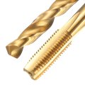 Tap And Drill Bit Set 1pcs 5 16-24 Unf Straight Flute Thread Screw Taps 6 9mm Twist Bits Titanium Coated Hss-6542 Tapping 