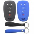 2 Pack Rubber Silicone 5 Button Remote Smart Key Fob Cover Case With Keychain For Chevrolet Traverse Blazer Trailblazer Camaro 
