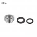 Uxcell Faucet Adapter 2pcs M27mmx7 5mm Female Thread To M22mmx5mm Male Brass Tap Aerator Connector For Kitchen Bathroom Sink