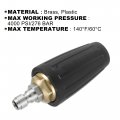 X Autohaux 1 4 Inch Quick Connect 2 5mm Rotating Spray Turbo Nozzle 4000psi For Pressure Washer Black
