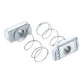 Strut Spring Channel Nut Regular 100pcs 7 16 -14 Carbon Steel Zinc-plating Long Nuts For Mounts Solar Panel 