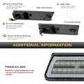 For 2008-2014 Compatible With Dodge Challenger 4-piece Full Red Led Front Rear Bumper Fender Corner Side Marker Light Parking