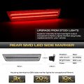 For 2008-2014 Compatible With Dodge Challenger 4-piece Full Red Led Front Rear Bumper Fender Corner Side Marker Light Parking
