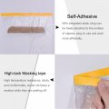 Uxcell Pre-taped Masking Film 11 81 X 82ft Plastic Drop Cloth With High-tack Painters Tape For Painting Protection Orange 3pcs