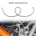 4an Turbo Oil Feed Line 36 Length Stainless Steel Braided Pressure Remote Turbocharger Drain Return An4 90 Degree End Straight