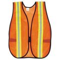 Mcrv201r Mcr Safety Orange Vest 2amp Quot Reflective Strips Polyester Side Straps One Size 