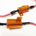 Semt Load Resistors For Led Turn Signals 25w 8ohm Wired Resistor To Fix Hyper Flash And Fast Flashing Cars Bikes Gold Aluminum