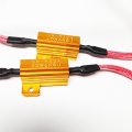 Semt Load Resistors For Led Turn Signals 25w 8ohm Wired Resistor To Fix Hyper Flash And Fast Flashing Cars Bikes Gold Aluminum