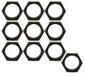 All18286-10 Black Anodized Aluminum Jam Nut Set 5 8-18 Rh Thread 10 Piece Pack 