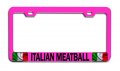 Italian Meatball Italy License Plate Frame Heavy Duty Metal Tag Holder For Cars Suvs And Trucks Universal Fit 12 5 X 6 In 