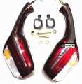 8mm Rear View Mirrors For Scooter Moped Gy6 50cc 150cc 250cc Roketa Taotao Maroon Pair With Convex Glass And Windshield Mount 