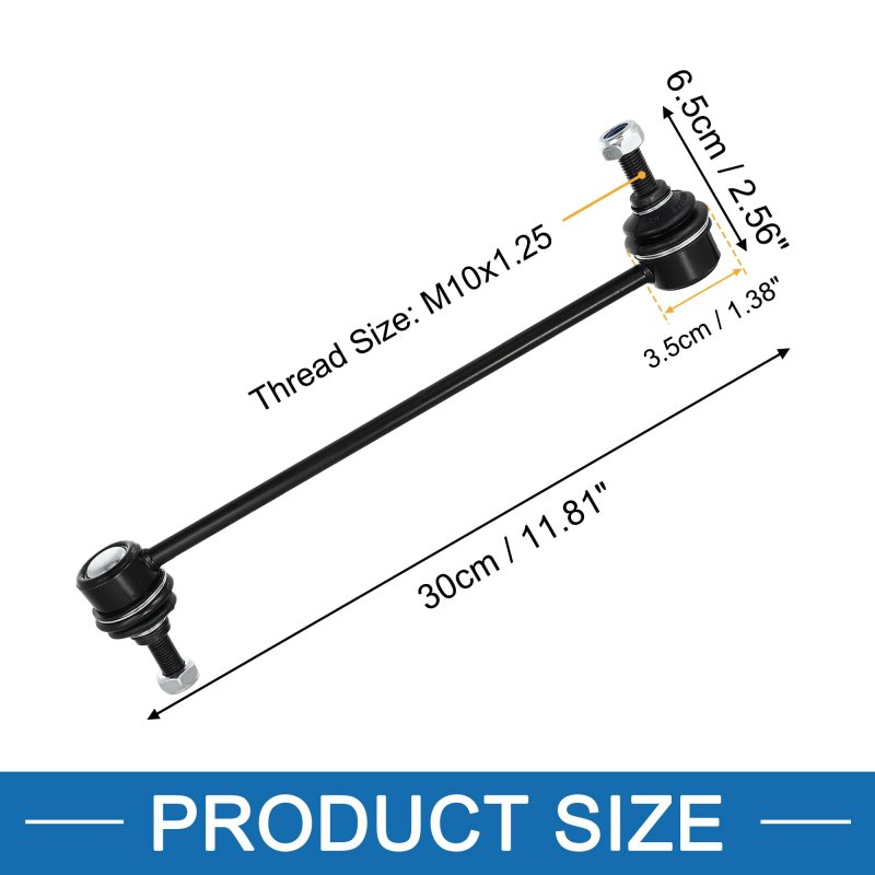 A Absopro Front Sway Bar Links K750385 5174185ac Stabilizer Enda Link Suspension Kit For Jeep Compass 2007-2017 Black Set Of 2