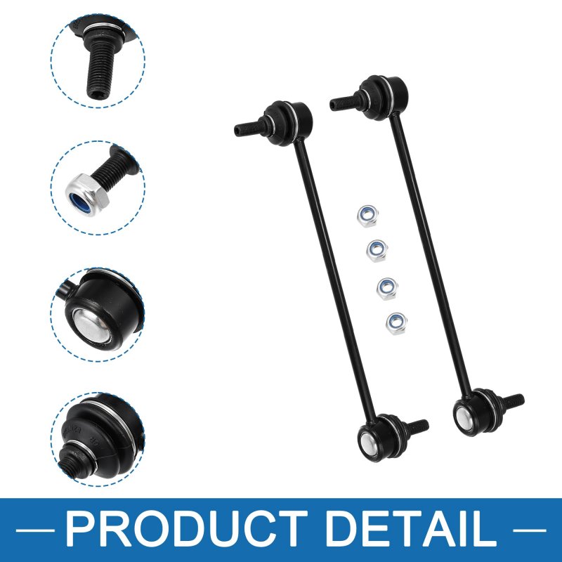 A Absopro Front Sway Bar Links K750385 5174185ac Stabilizer Enda Link Suspension Kit For Jeep Compass 2007-2017 Black Set Of 2