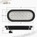 Partsam 2pcs 6 7 Inch Oval Red Stop Turn Tail Lights And White Backup Kit 12 Diodes W Rubber Grommets 3-prong Wire Pigtails