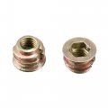 Uxcell Furniture Threaded Insert Nuts Zinc Alloy M6 Internal Threads 8mm Length 50pcs