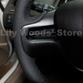 Loncky Black Genuine Leather Custom Fit Oem Car Steering Wheel Cover For Honda Civic 2006 2007 2008 2009 Parts Interior