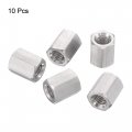 Uxcell M5 X 0 8-pitch 10mm Length 304 Stainless Steel Metric Hex Coupling Nut 10-pack