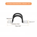 Uxcell 16pcs 30mm 1-3 16 Cable Clamp Rubber Pipe Strap Cushioned 304 Stainless Steel Hose U Shape Metal Tube Holder For Wire