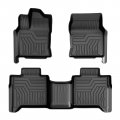 Mixsuper Custom Fit Floor Mats For 2022-2023 Toyota Tundra Crewmax Cab All Weather Liners Durable 1st 2nd Row Set Black 