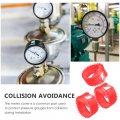 Ukcoco 3pcs Pressure Gauge Cover Acetylene Protector Red Silicon Gel Table Reducer