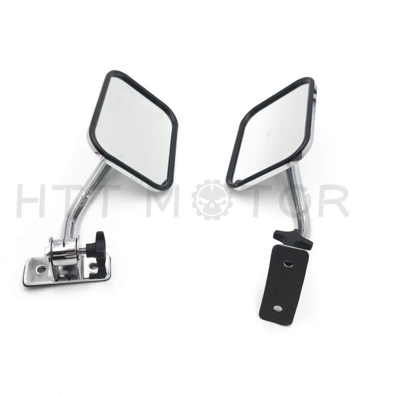 Httmt Mt371-032- For 2 X Jeep Side View Mirror Wrangler Jk Tj 96-17 Door Off Rear Rectangular Hinge