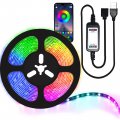 Tv Backlight Led Lights For 45 To 85 In 16 41 Ft Bluetooth App Control Rgb Strip 150 Pcs 5050 Leds Usb Powered Multicolor
