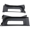 Tow Hook Bezel Pair For Ram 1500 2013 2014 2015 2016 Driver And Passenger Side Textured Black Polypropylene Plastic Replaces 