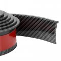 X Autohaux 4pcs 3 8cm 1 5m Car Wheel Mudguard Strip Extension Eyebrow Trim Protector Decoration Carbon Fiber Pattern