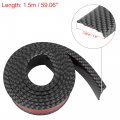 X Autohaux 4pcs 3 8cm 1 5m Car Wheel Mudguard Strip Extension Eyebrow Trim Protector Decoration Carbon Fiber Pattern