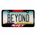 Ipick Image Made For Dodge Srt Logo Racing Stripe Black Metal License Plate Frame