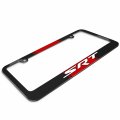 Ipick Image Made For Dodge Srt Logo Racing Stripe Black Metal License Plate Frame