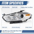 Auto Dynasty Ch2518143 Facotry Style Projector Headlights Assembly Compatible With Dodge Dart 2013-2016 Driver Left Side Chrome