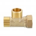 Uxcell Brass Tee Swivel Pipe Fitting 3 4 Npt Female X Male Way T-connector Coupler For Air Conditioner Refrigeration Plumbing