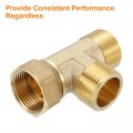 Uxcell Brass Tee Swivel Pipe Fitting 3 4 Npt Female X Male Way T-connector Coupler For Air Conditioner Refrigeration Plumbing