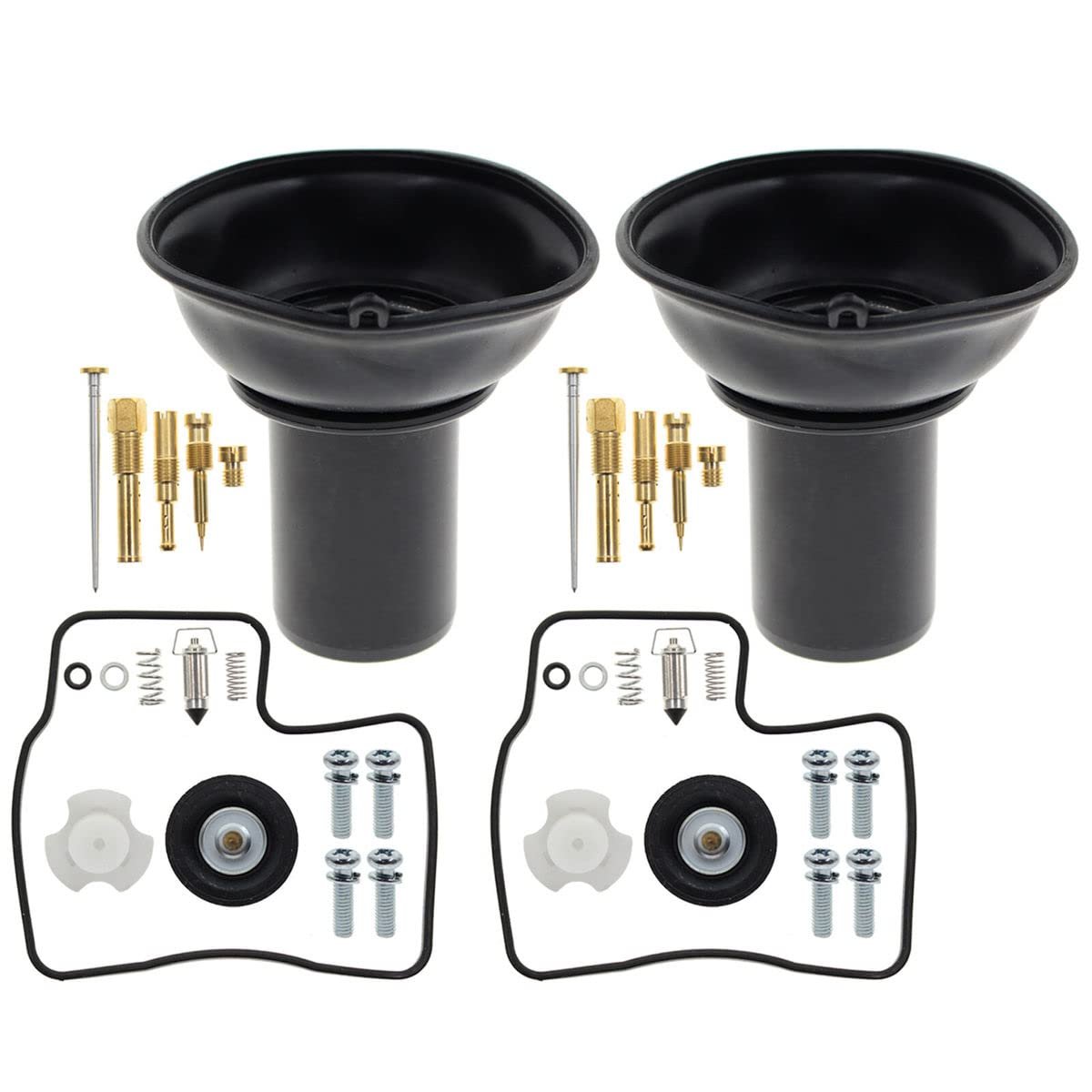 Carburetor Diaphragm Plunger With Needle Repair Kit For Honda Steed Shadow Vlx400 1994 To 2003 2 Sets Part Number
