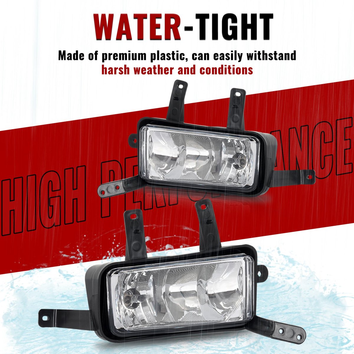 Pair Fog Light And Bracket For 2015 2020 Chevrolet Suburban Tahoe Gmc Yukon Xl Front Bumper Clear Lens Lamp Replacement