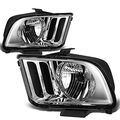 Ford Mustang Oe Replacement Headlight Lamps Kit Chrome Housing Pony 5th Gen