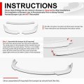 Auto Dynasty 3pcs Car Front Bumper Lip Spoiler Wing Body Kit Compatible With Honda Fit 18-20 Glossy Black