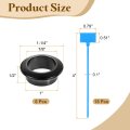 6pcs Desk Grommets 1 25mm Abs Plastic Cable Hole Cover Wire Cord Organizer With Marked Ties For Home Office Desktop Metallic