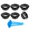 6pcs Desk Grommets 1 25mm Abs Plastic Cable Hole Cover Wire Cord Organizer With Marked Ties For Home Office Desktop Metallic