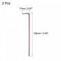 Uxcell 2mm Ball End Hex Key Wrench L Shaped Long Arm S2 Steel Repairing Tool Metric 2 Pcs